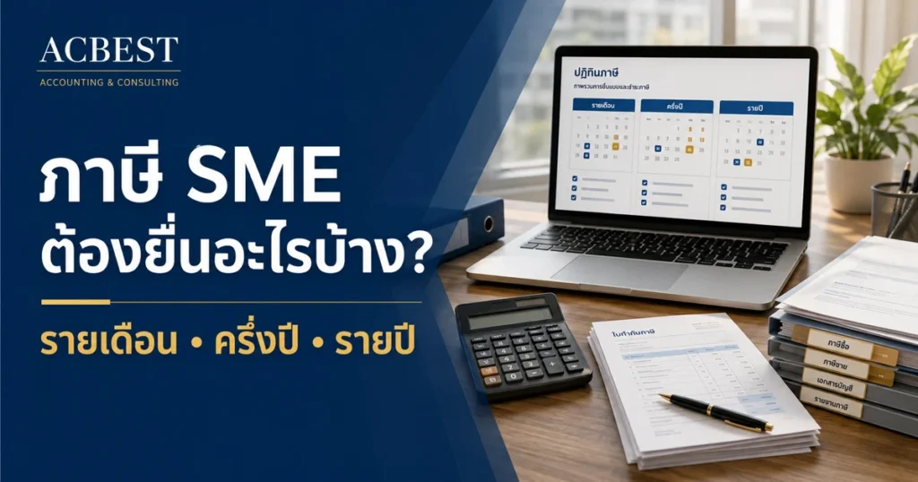 ภาษี SME ต้องยื่นอะไรบ้าง รายเดือน ครึ่งปี และรายปี